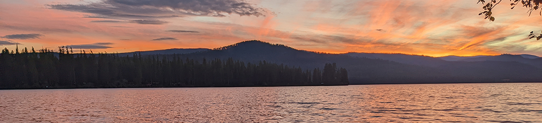 Sunset over Placid Lake.