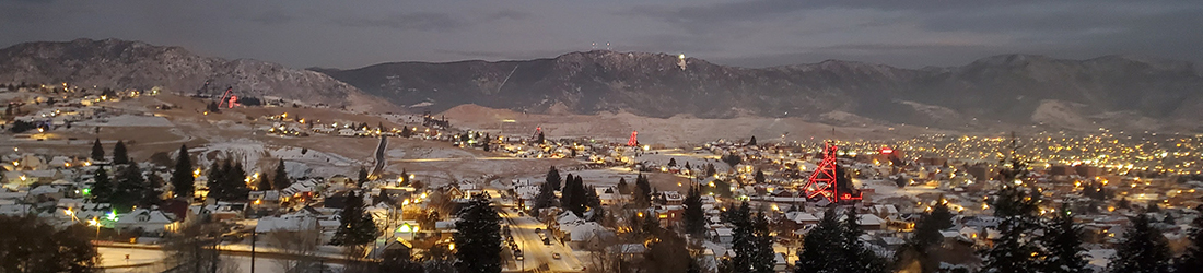 Winter scene over Butte.