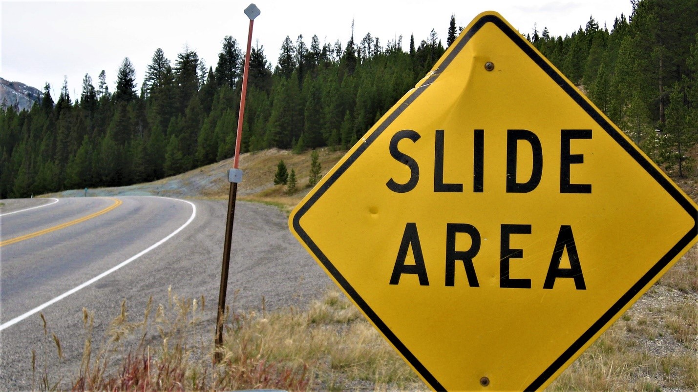Big Sky slide area road sign