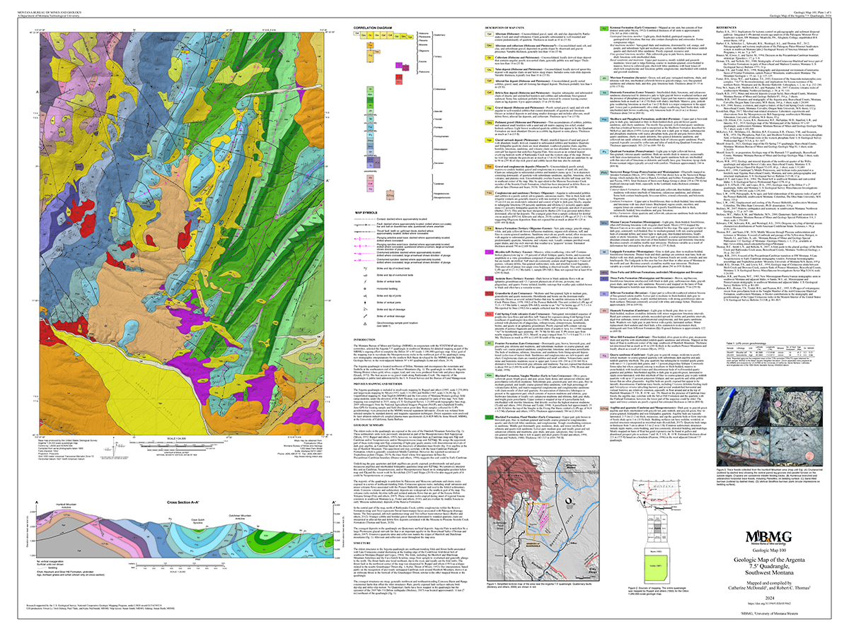 Geologic map of Argenta