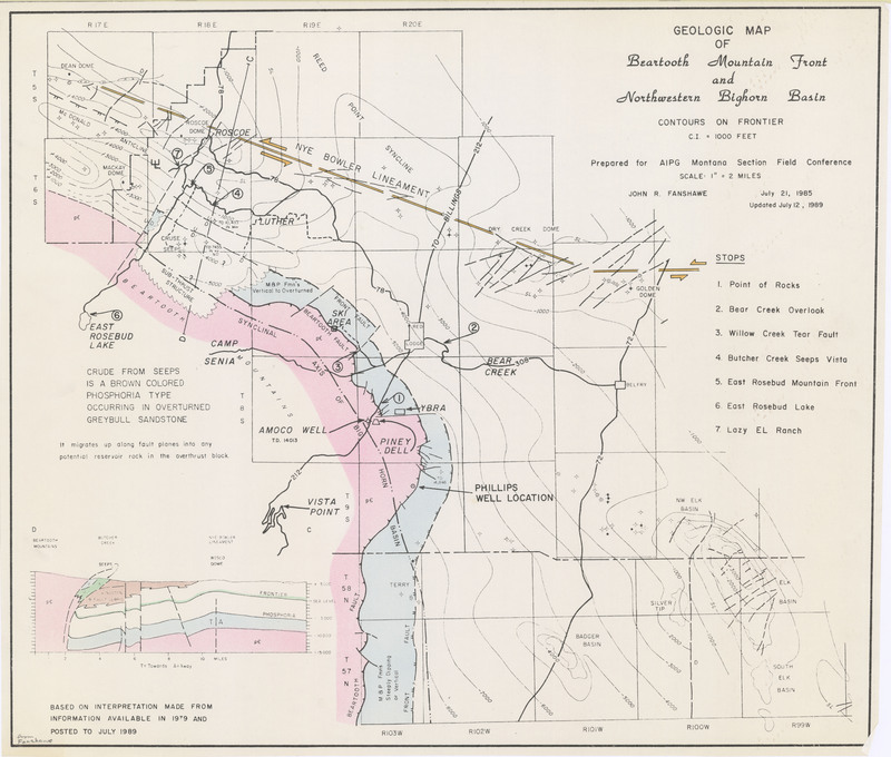 Geologic Map of Beartooth Mountain Front and Northwestern Bighorn Basin