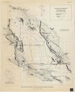 Structure Contour Map of the Big Horn Basin, Wyoming and Montana