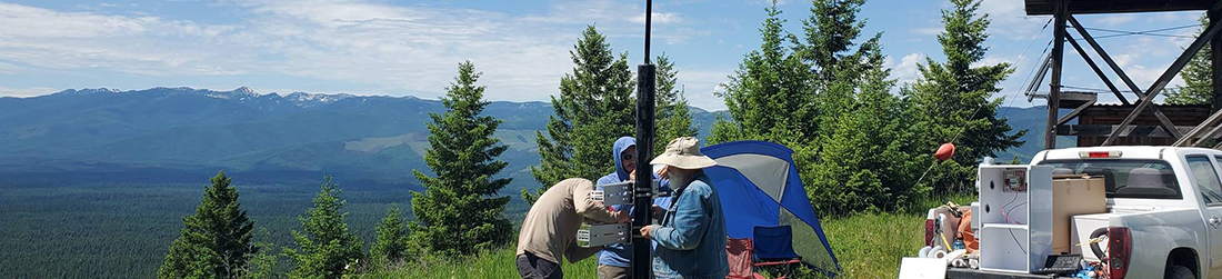 MBMG staff upgrading our Montana Regional Seismic Network in the field.