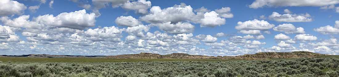 Beautiful sky at the Hell Creek Formation, Highway 24.