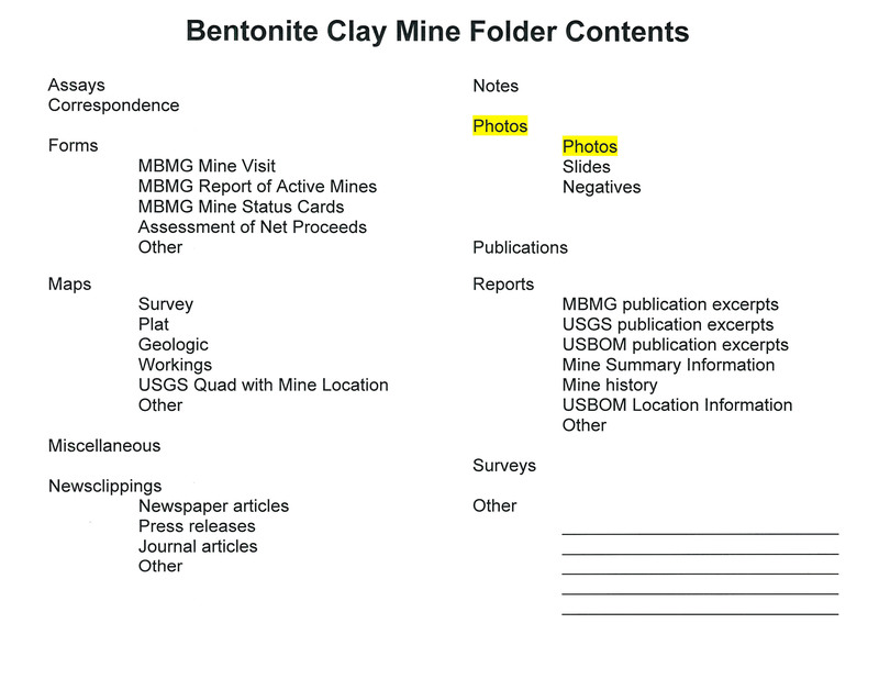 item thumbnail for Bentonite Clay Mine Folder Contents