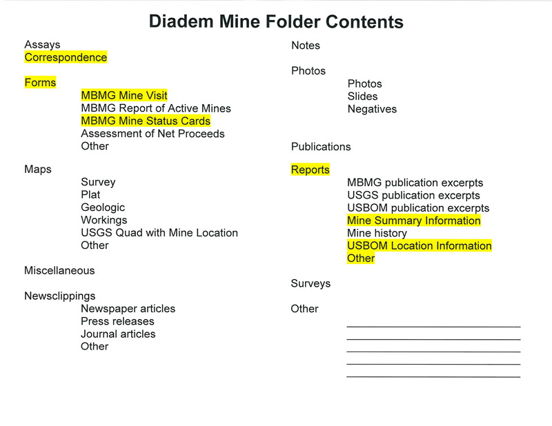 item thumbnail for Diadem Mine Folder Contents