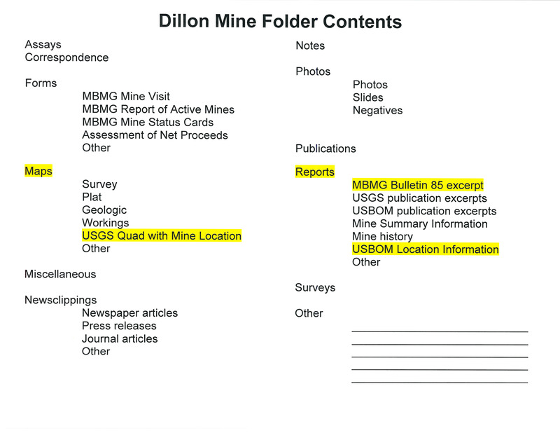 item thumbnail for Dillon Mine Folder Contents