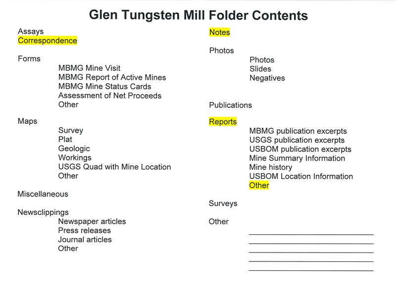 item thumbnail for Glen Tungsten Mill Folder Contents