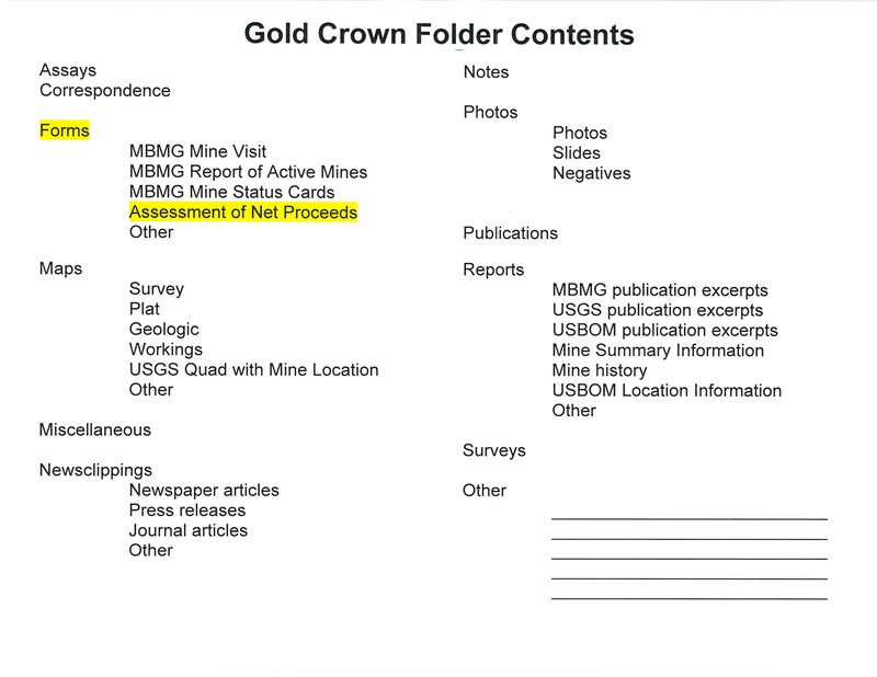 item thumbnail for Gold Crown Folder Contents