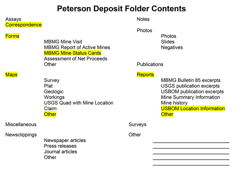 item thumbnail for Peterson Deposit Folder Contents