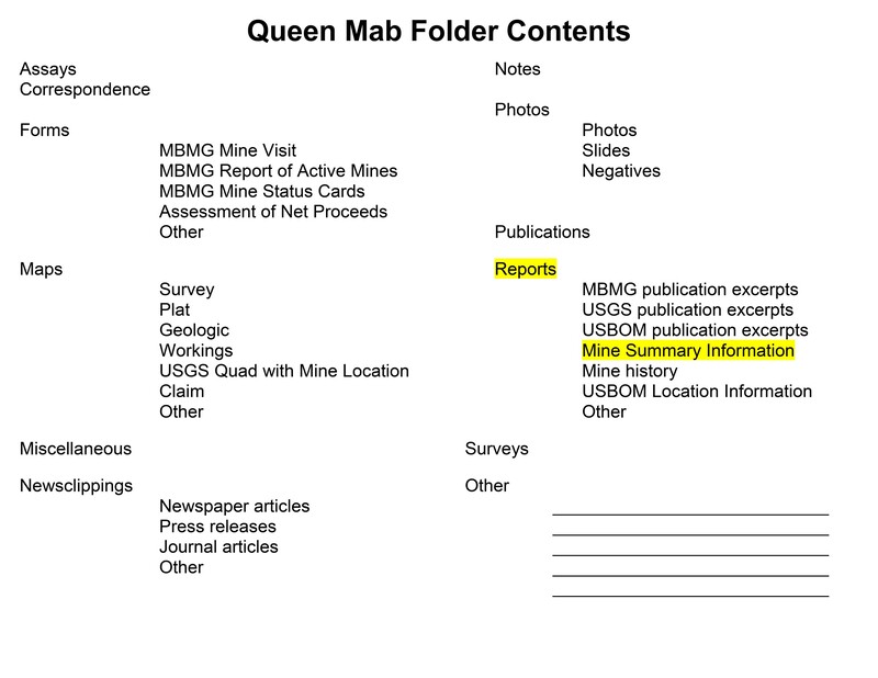 item thumbnail for Queen Mab Folder Contents