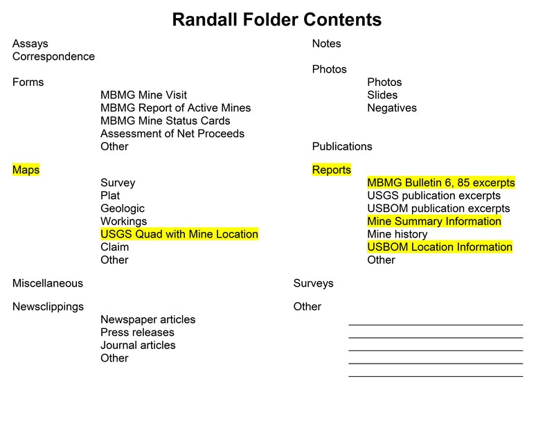 item thumbnail for Randall Folder Contents