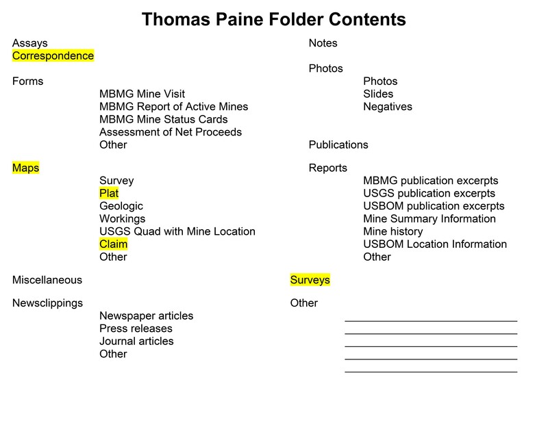 item thumbnail for Thomas Paine Folder Contents