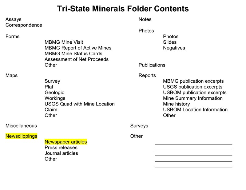 item thumbnail for Tri-State Minerals Folder Contents