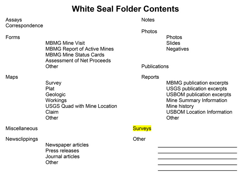 item thumbnail for White Seal Folder Contents