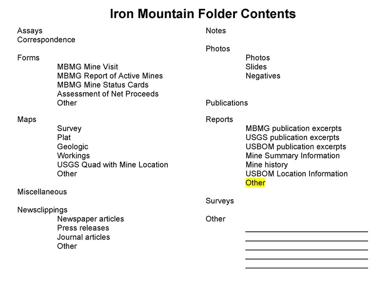 item thumbnail for Iron Mountain Folder Contents
