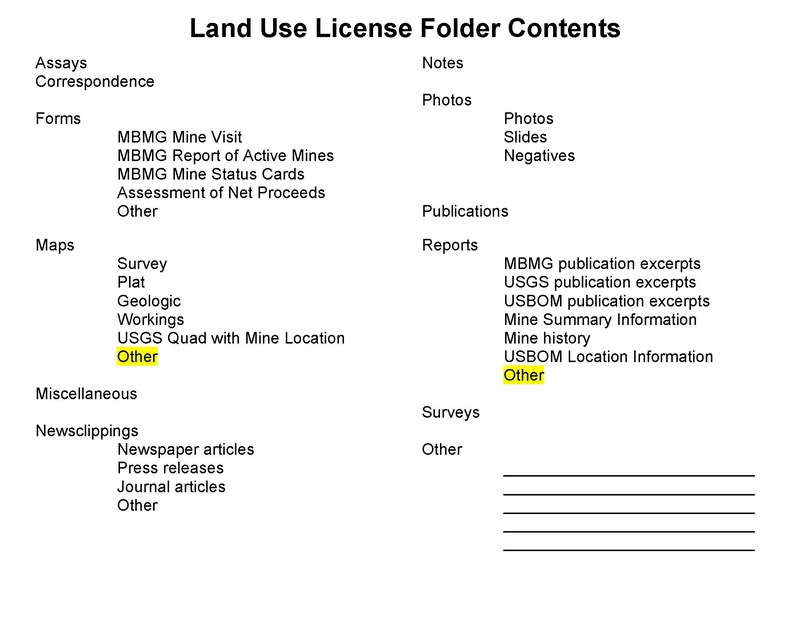 item thumbnail for Land Use License Folder Contents