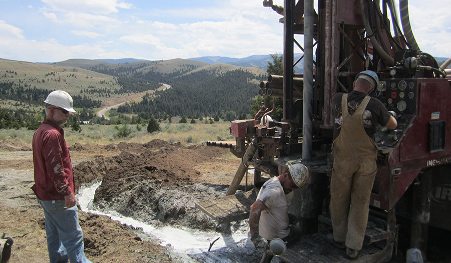 Drilling wells in key locations provides information on aquifer properties and groundwater levels across a study area